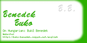 benedek buko business card